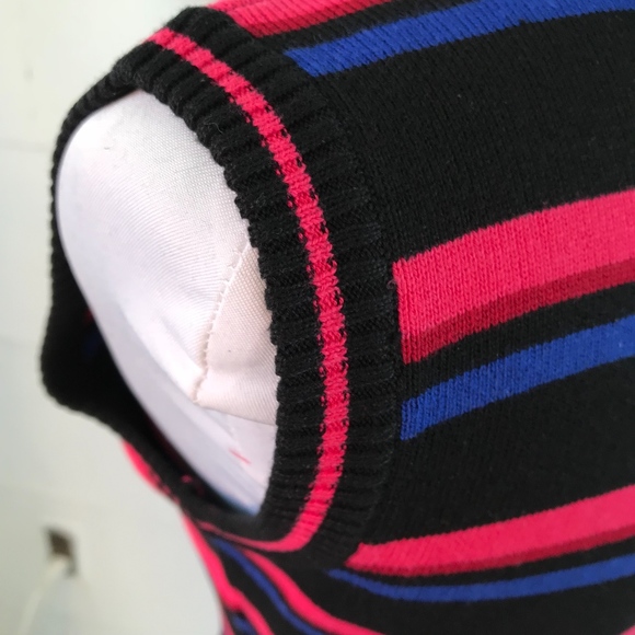 Striped Mini Sweater Dress with matching necklace - Picture 5 of 6